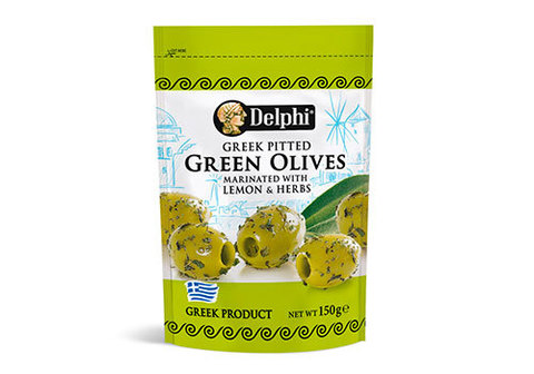 Оливки без косточки маринованные с лимоном Delphi, 150г