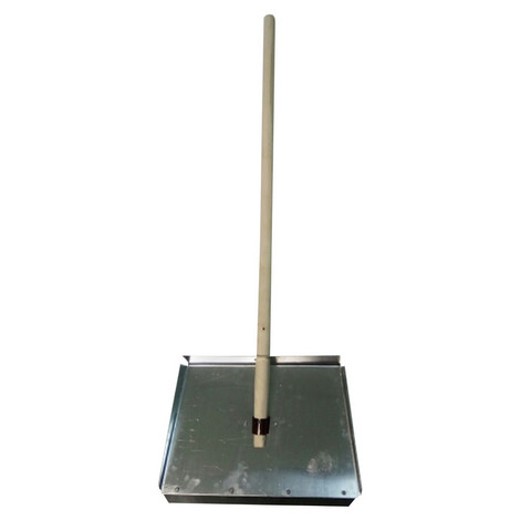 Лопата для уборки снега ковш стальной (46x30 см) с черенком