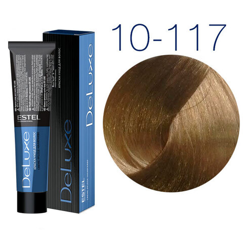 Estel Professional DeLuxe 10-117 (Светлый блондин усиленный пепельно-коричневый) - Краска-уход для волос