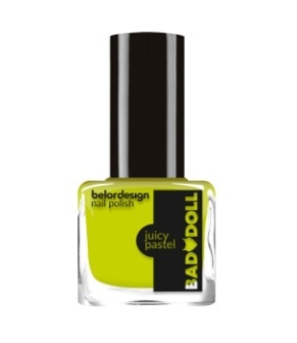 BelorDesign Лак для ногтей Bad Doll  GRAZY NEON тон 301 лаймовый 6мл