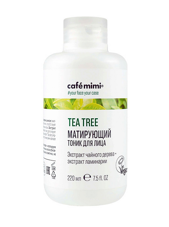 Cafe mimi TEA TREE Тоник Матирующий тоник для лица, 220мл