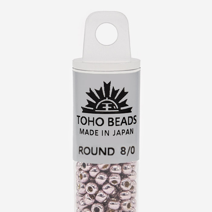Японский бисер TOHO Round 8/0 (№PF554), непрозрачный глянцевый с металлическим блеском