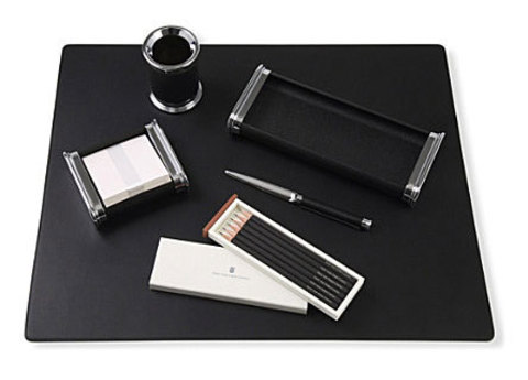 Подарочный набор настольных аксессуаров Graf von Faber-Castell черная кожа
