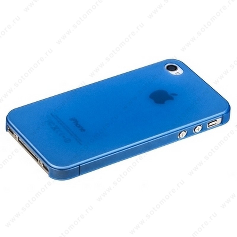 Накладка Sotomore супертонкая для iPhone 4s/ 4 голубая