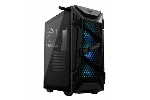 Кейс ASUS TUF Gaming GT301, ATX/micro ATX/Mini ITX, USB 3.1, 3x120mm AURA RGB, без Б/П, Чёрный