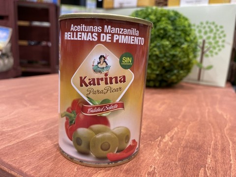 Оливки Karina Aceitunas Rellena Pimiento 120g с перцем ж/б Испания