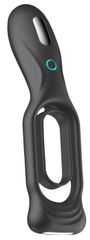 Черное двойное эрекционное виброкольцо N 88 Vibrating Rechargeable Cock Ring - 