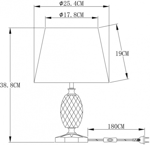 Настольная лампа Arte Lamp AZALIA A4019LT-1CC