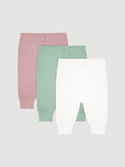 Штанишки, сет из 3х штук Mjölk Magic Mint/Ecru/Desert Rose