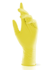 Перчатки косметические нитриловые Жёлтые р. S (100 штук - 50 пар)
