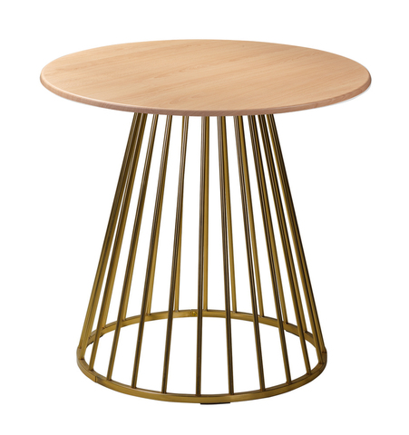 Стол (для кухни, столовой, гостиной) Twister Matte Gold r80 бук, Материал каркаса - Металл, Цвет каркаса - Матовое золото,
