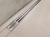 Желоб BERGES водосток SUPER Slim 800, хром глянец, S-сифон D50 H60 боковой