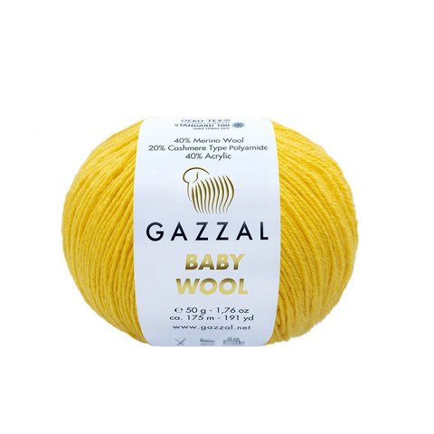 Пряжа Gazzal Baby Wool 812 желток