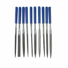 Набор надфилей КОБАЛЬТ № 1, 140х 50х3 мм, обрезиненные рукоятки (10 шт.) чехол (790-090)