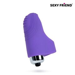Фиолетовая вибронасадка на палец - 
