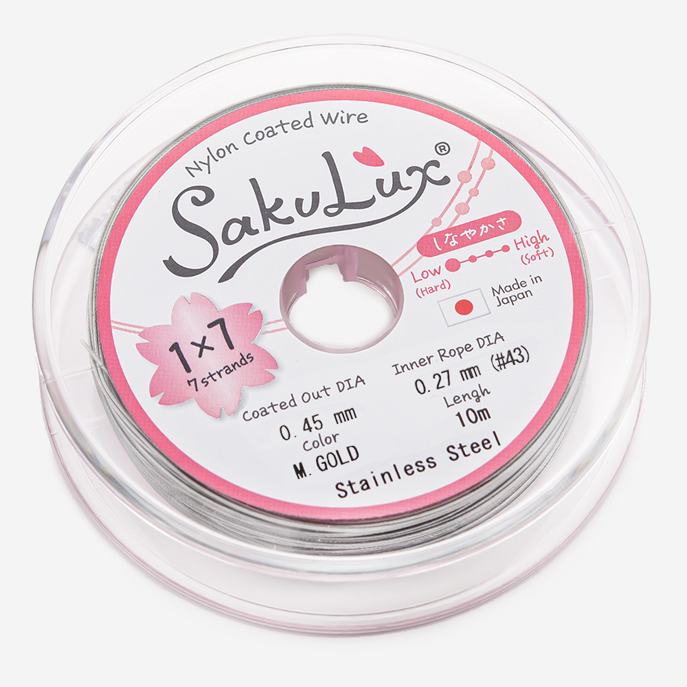 Японский ювелирный тросик SakuLux 7 диаметр 0,45мм, цвет 