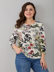 Лонгслив ЛНв-306/молоко-акварельгортензия