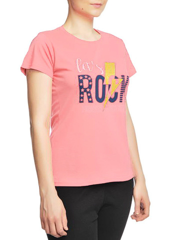 8526-1 футболка женская, розовая