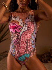 Купальник слитный Сафари