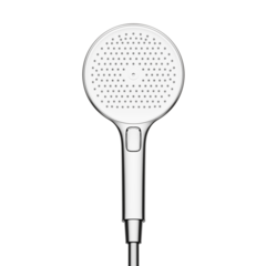 Sancos SC6001CH-W Душевая лейка, кнопочное управление, D=130 мм, 3 режима, хром/белый фото