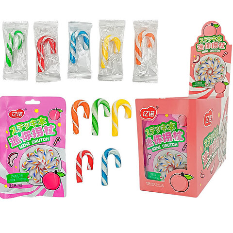 Леденцы трость со вкусом персика Yinuo 1кор*12бл*20шт, 25гр