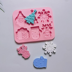 Форма силиконовая «Новогодний набор № 2» 6 ячеек