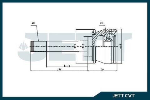 ШРУС внешний JETT V43-9059