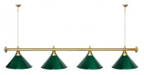 Лампа STARTBILLIARDS 4 пл. (плафоны зеленые,штанга зеленая,фурнитура золото) фото №6