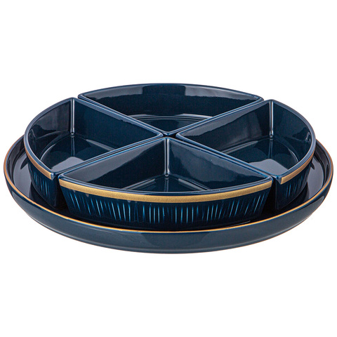 Менажница 4 секции на подставке Lefard 