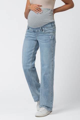 Джинсы для беременных 16198 светло-синий