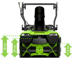 Снегоуборщик Greenworks GD40STX2K5 40V (51 см) аккумуляторный, с АКБ 5 А/ч и ЗУ