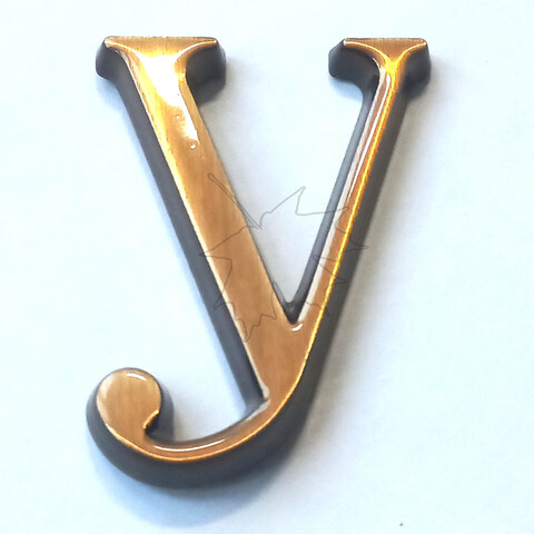 Бронзовая буква У на памятник высотой 5см, Caggiati