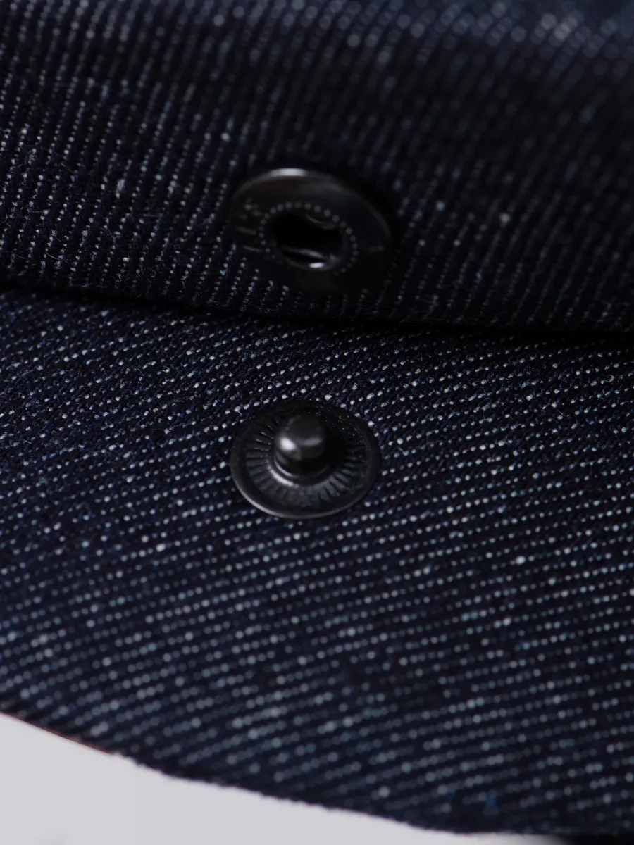 Кепка восьмиклинка джинсовая осенняя