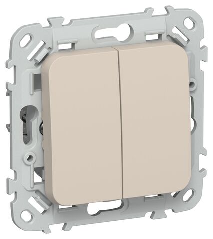 FLITE Выключ. 2-кл. 10А ВС12-1-0-ФлЛ льн. IEK