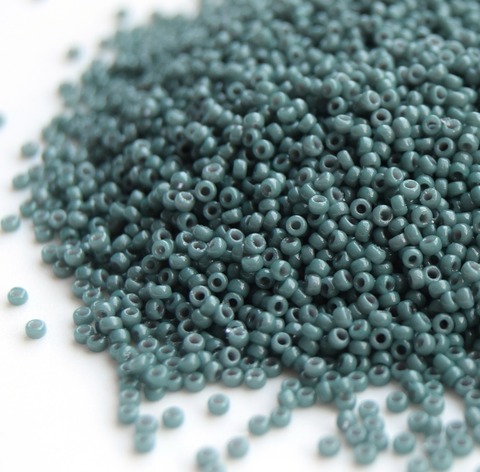 15/0 RR-4481 Бисер круглый Миюки Эвкалипт непрозрачный /Miyuki round 15/0 Duracoat Opq Eucalyptus