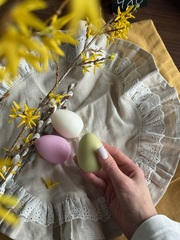 Свеча натуральная формовая -оливковая