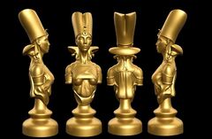 Силиконовый молд Шахматная фигура № 5 Ферзь/Королева Египет ( малая)