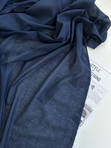 Батист Темно-синий, хлопок 100%