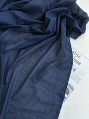 Батист Темно-синий, хлопок 100%