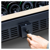 Винный шкаф MEYVEL MV99PRO-KBT2 265 л 595х700х1200 мм черный