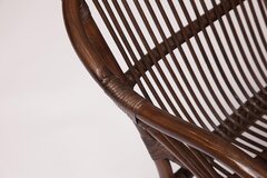 Комплект Нью Богота (NEW BOGOTA) ( диван + 2 кресла + стол со стеклом ) с подушками — walnut (грецкий орех)