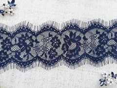 Кружево Французское, ш. 10,5 см, синий