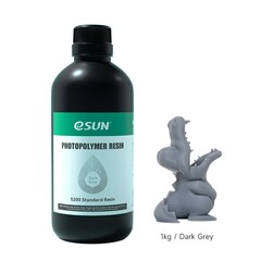 Фотополимерная смола eSUN S200 Standard Resin, 1 кг, тёмно-серый, S200 STANDARDRESIN-DH
