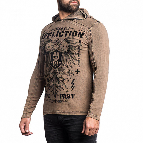 Affliction | Пуловер мужской c капюшоном Warmachine A12451 левый бок