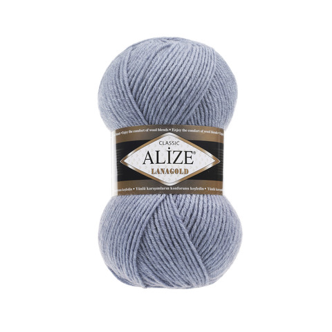 Пряжа Alize Lanagold 221 светлый джинс