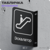 Табличка Эскалатор флажковая на стену, двусторонняя с крепежом, 19 х 25 см, для офиса, кафе, ресторана, серия COSMO, Айдентика Технолоджи