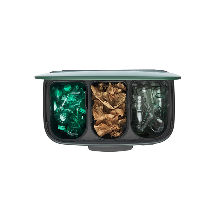 Мусорный бак Bo с педалью (3 x 11 л), Зеленая сосна, арт. 304149 - фото 6