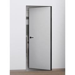 Купить Межкомнатная скрытая дверь P-0 Invisible Revers Al Black с внутренним открыванием