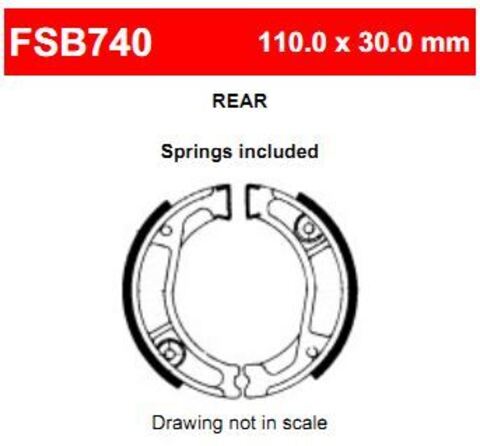 FSB740 Тормозные колодки барабанные MOTO, коробка 2 шт