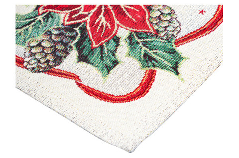 Набор салфеток подстановочных 2шт 35х45см Mix&Match Home Пуансетия голубой